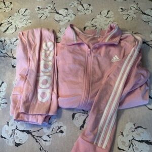 Adidas Pink Track Jacket & Leggings Set